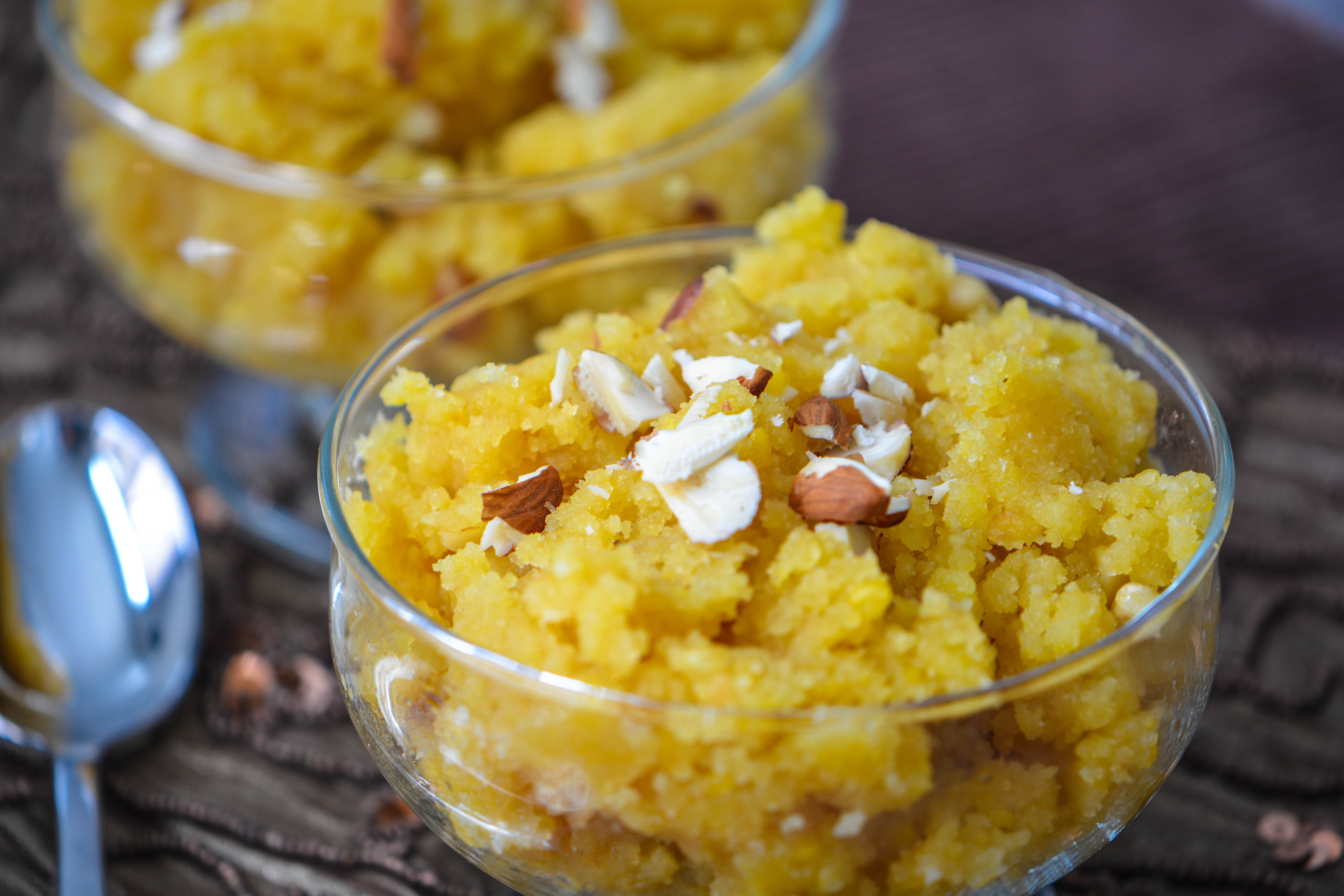 Get Moong Dal Halwa Plating Background